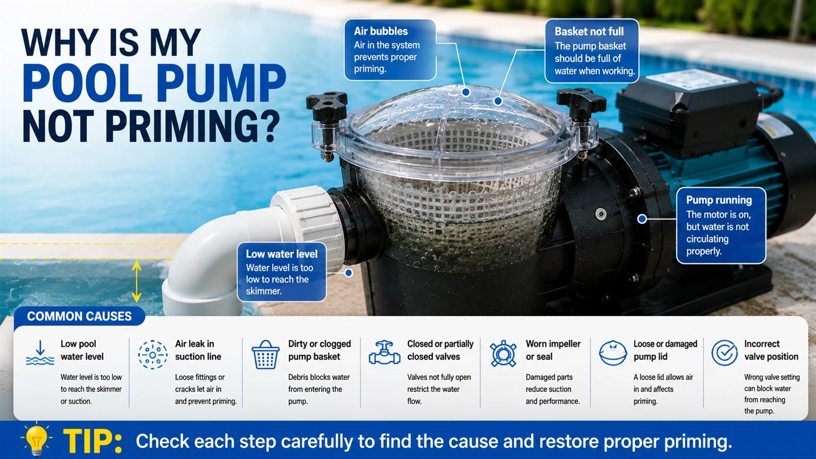 why pool pump not priming why pool pump not priming